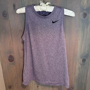 Nike Heathered Purple Muscle Tank Top Small